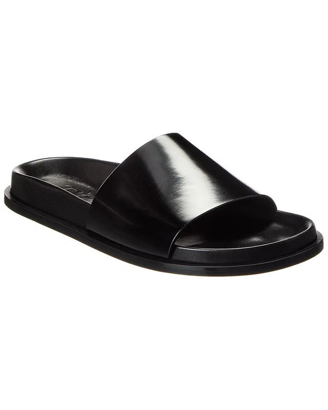Saint Laurent Nichols Leather Slide, image 1 of 1 from Gilt