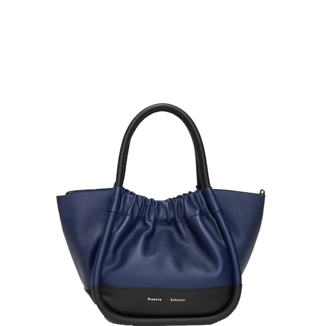 Proenza Schouler PS Ruched Tote Small, Black/Blue from Cultstatus, photo 1 of 1