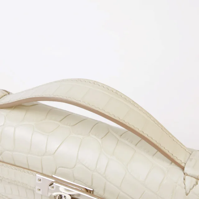 Hermès Kelly Pochette Beton (8L) in Crocodile from Ginza Xiaoma, photo 3 of 4