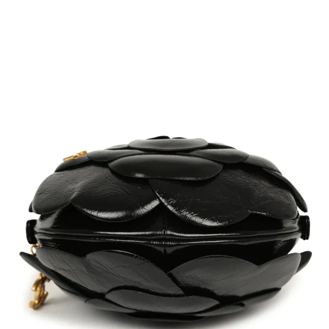 Chanel Camellia Round Clutch in Black Calfskin from Madison Avenue Couture, photo 7 of 10