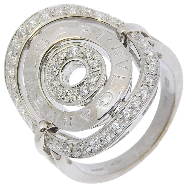 Bvlgari Astrale Cerchi Au750 White Gold Diamond Ring Size 14 in White from LuxUness