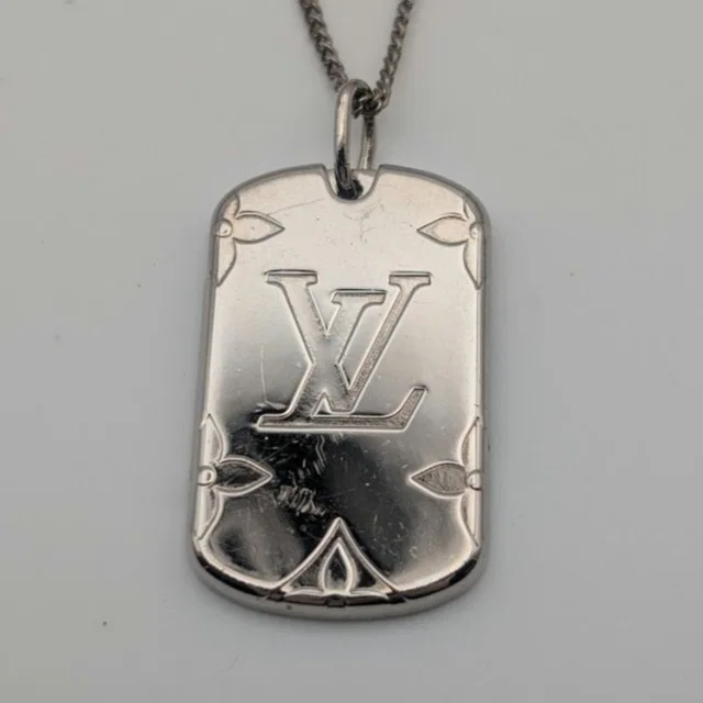 Louis Vuitton Locket Pendant Monogram Silver in Silver from The Reluxe