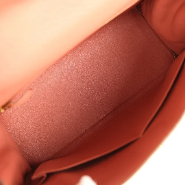 Hermès Kelly Retourne 28 Rosy Togo Gold Hardware in Togo leather from Madison Avenue Couture, photo 8 of 9