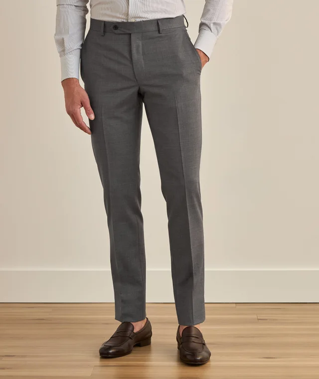 Samuelsohn Slim X-62 Wool Dress Pants in Grey Wool & Wool Blends, photo 2 of 5 from Harry Rosen