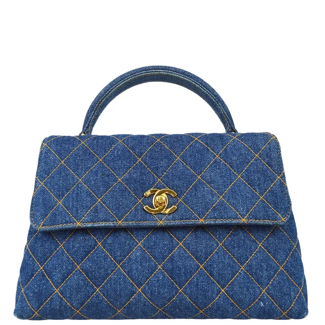 Chanel 1996-1997 Denim Kelly 25 in Denim from AMORE Vintage Tokyo