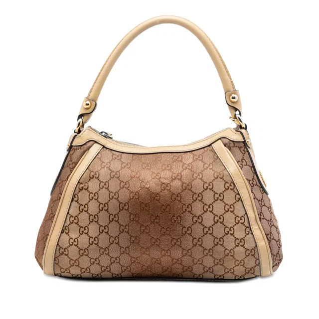 Brown Gucci GG Lurex Scarlett Handbag in Brown Canvas from Designer Revival