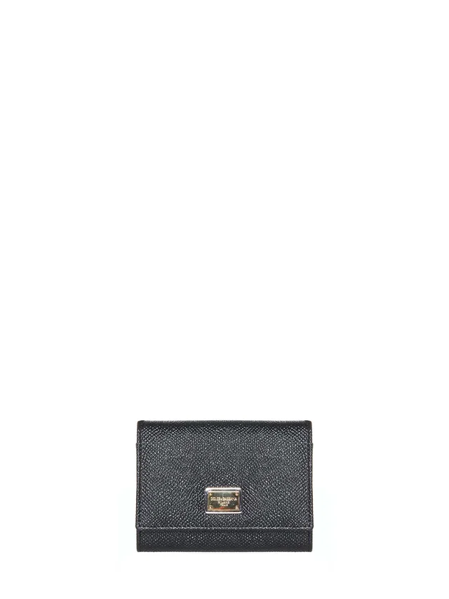 Dolce & Gabbana Dauphine Wallet — Black Calf Leather Purses in Black Calfskin from HEWI