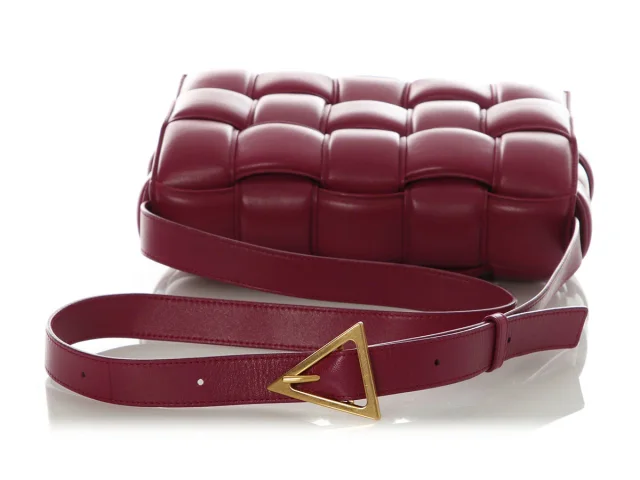 Bottega Veneta Maxi Raspberry Padded Cassette Bag in Woven leather from Ann's Fabulous Finds, photo 7 of 9