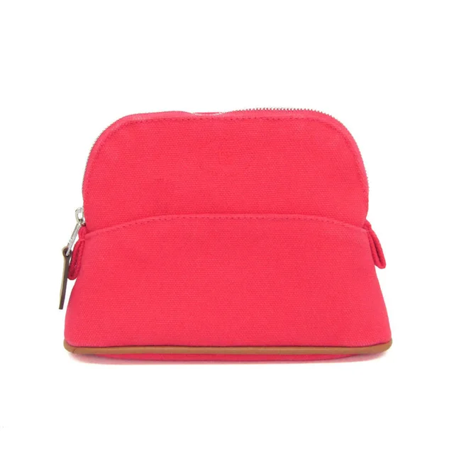 Hermès Bolide Mini Women's Cotton,Leather Pouch Pink in Pink Cotton , Leather from Elady