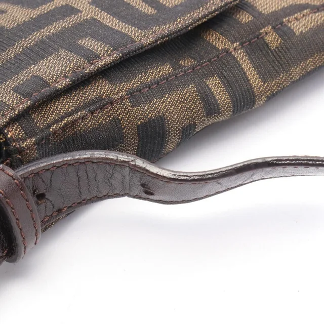 Fendi Zucca Shoulder Bag/Handbag, Canvas And Leather, Women's, Brown in brown|red Canvas from Poshmark, photo 9 of 9
