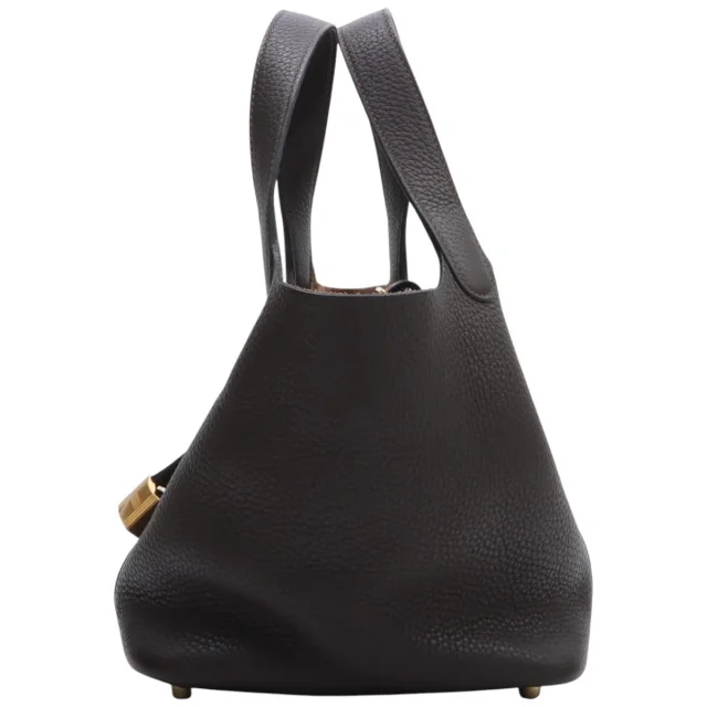 Hermès 2019 Picotin Lock PM Mocha in Clemence leather from VINTAGE QOO TOKYO, photo 3 of 9