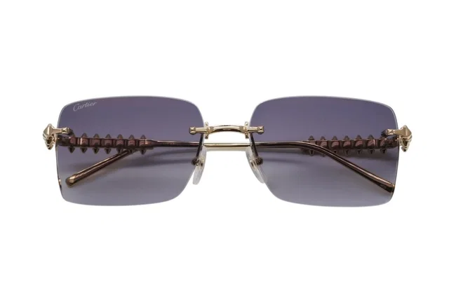 Cartier Crush Sunglasses Eyewear Gray Gold in Grey from The Reluxe