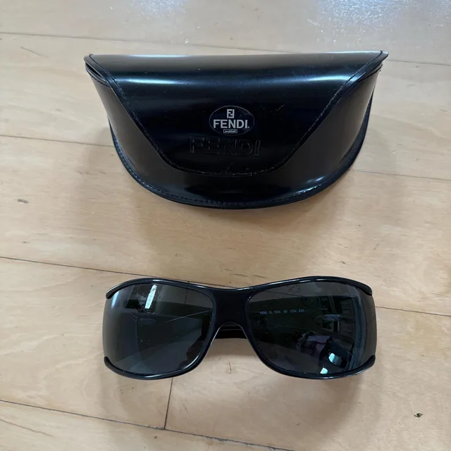 Fendi Women's Sunglasses - Black in black from Depop, photo 1 of 1