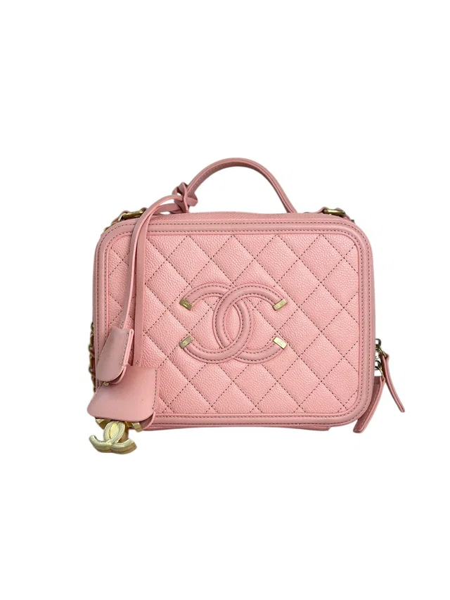 Chanel Vanity Box Camera Bag Pink Caviar in Pink Caviar leather from Luxury Promise