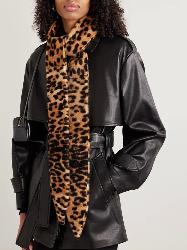 NOUR HAMMOUR Sash leopard-print shearling belt, photo 2 of 2 from NET-A-PORTER (Canada)