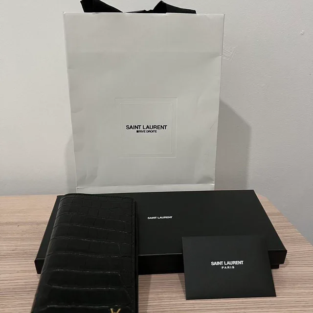 Saint Laurent Women's Wallet - Black in black from Depop, photo 1 of 1
