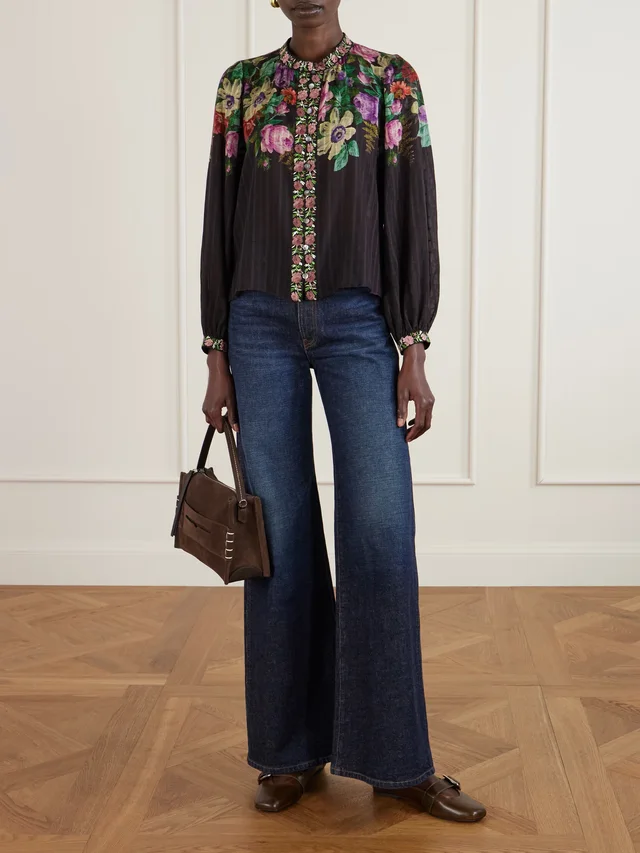 SEA Viktoria embroidered floral-print voile blouse, photo 2 of 2 from NET-A-PORTER (Canada)