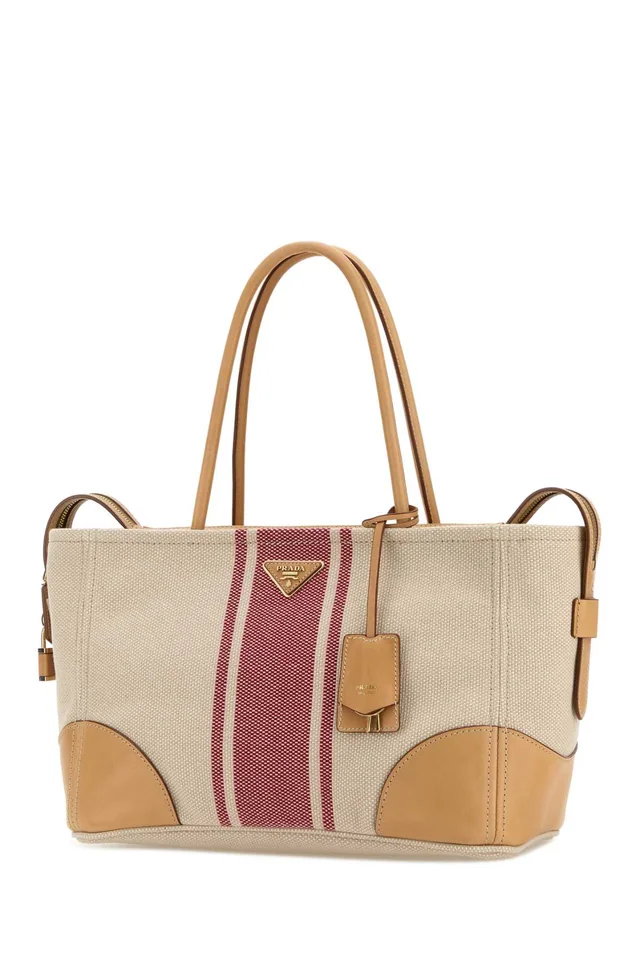 Prada Shopping Tote Bag — Beige in Beige Canvas from HEWI, photo 2 of 2