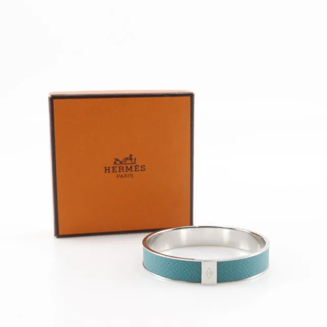 Hermès KAWAII Vau Epsom Metal Bangle in Blue Others from LuxUness, photo 6 of 6