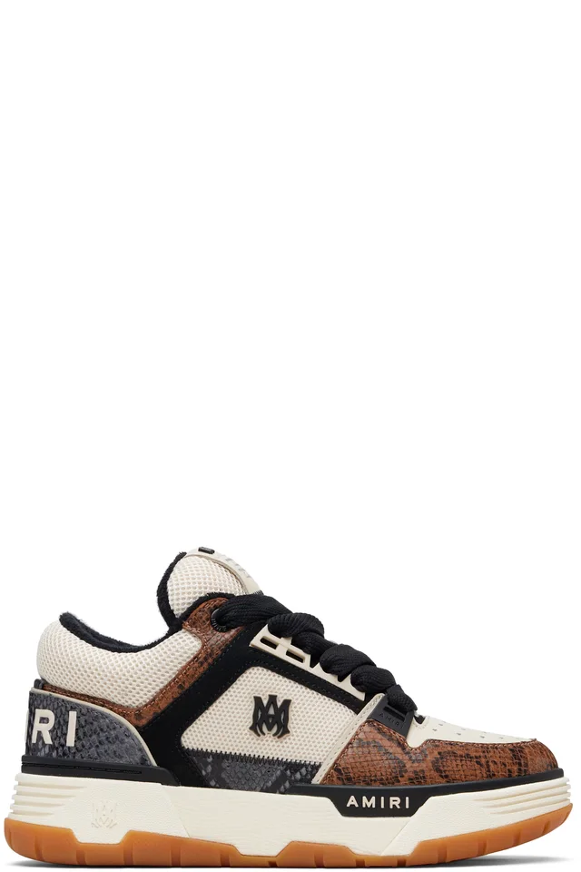 Off-White & Brown Snake MA-1 Sneakers, image 1 of 1 from SSENSE