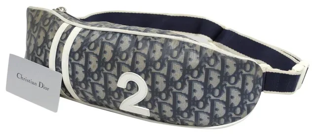 Dior Navy Blue Monogram Trotter No. 2 Bumbag Waist Pouch Fanny Pack in Navy Canvas from Bagriculture