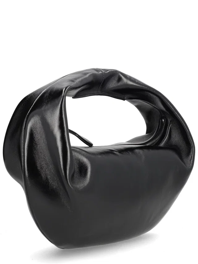 Khaite Olivia Shoulder Bag — Black Calf Leather in Black Calfskin from HEWI