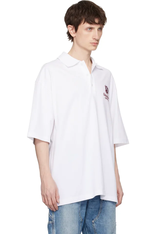 AMIRI White 'MA Chateau' Polo, photo 2 of 4 from SSENSE