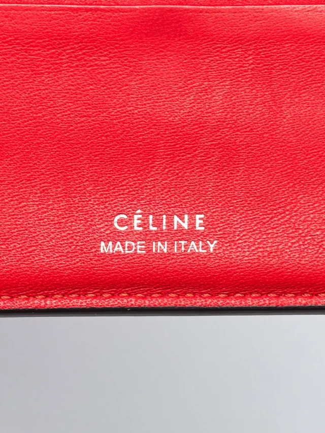 Celine Grained Leather Trifold Compact Wallet in Beige Caviar leather from Yoogis, photo 5 of 6