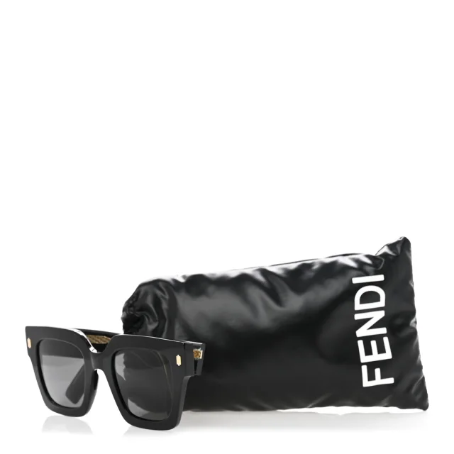 Acetate Fendi Square Sunglasses FE40101I Black in Black from FASHIONPHILE, photo 7 of 7