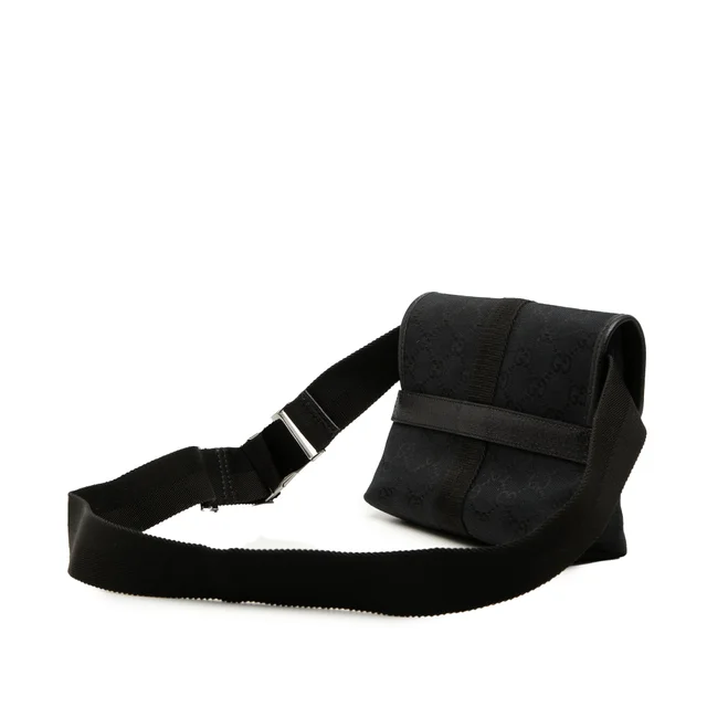 Black Gucci GG Canvas Belt Bag in Black Canvas from Designer Revival, photo 2 of 2
