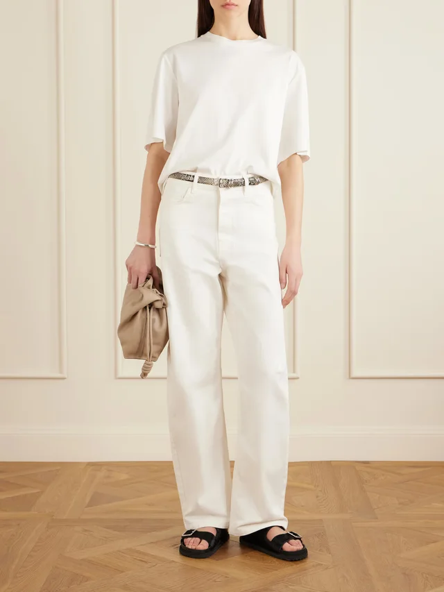 THE FRANKIE SHOP Nelton mid-rise barrel-leg jeans in White, photo 2 of 2 from NET-A-PORTER (Canada)