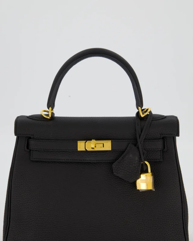 Hermès Kelly 25 Retourne Bag in Black Togo leather from Sellier, photo 14 of 22