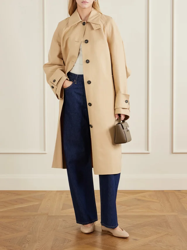 ANOTHER TOMORROW Balmacaan double-face cotton long coat in Beige, photo 2 of 2 from NET-A-PORTER (Canada)