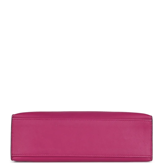 Hermès Kelly Pochette Rose Pourpre Swift Palladium Hardware in Pink Swift leather from Madison Avenue Couture, photo 6 of 8