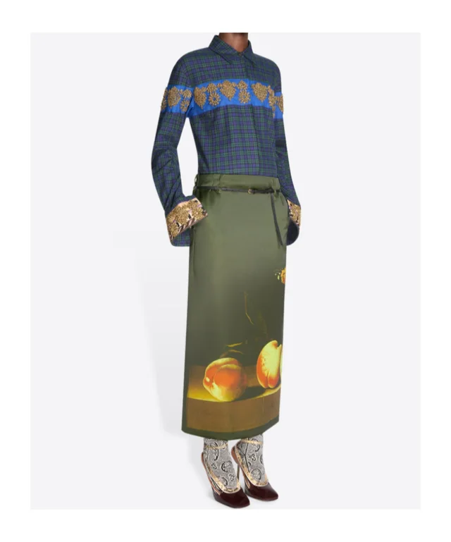 Dries Van Noten Embroidered cotton flannel shirt, photo 2 of 3 from SENSER