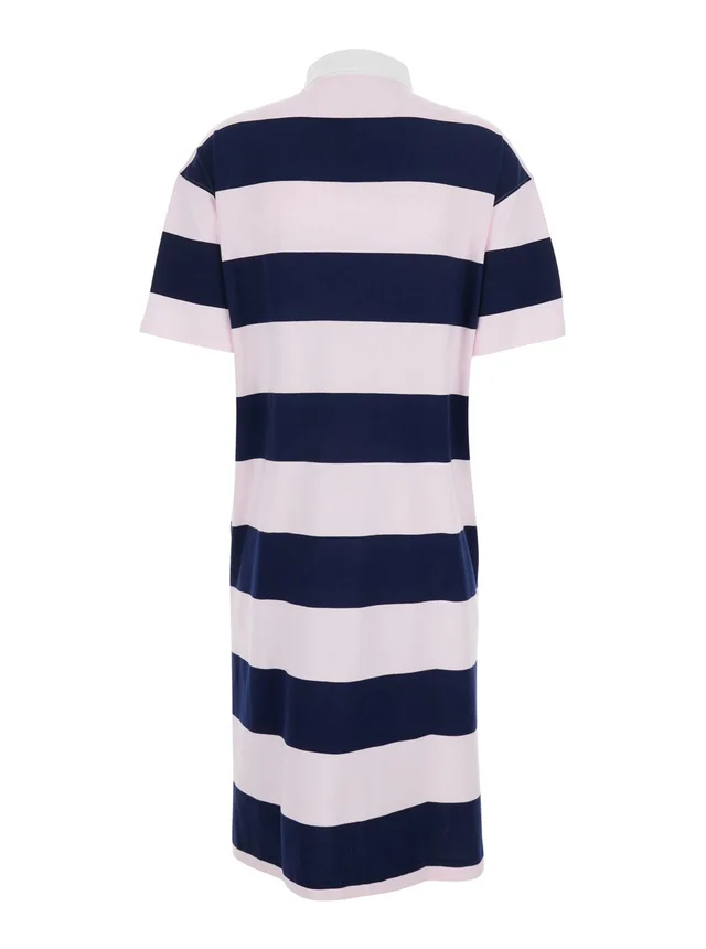 Coperni Multicolor Dress with All-Over Striped Motif and Embroidered Logo on Front in Cotton Woman in Multicolor 100% Organic Cotton, photo 4 of 6 from Gaudenzi Boutique