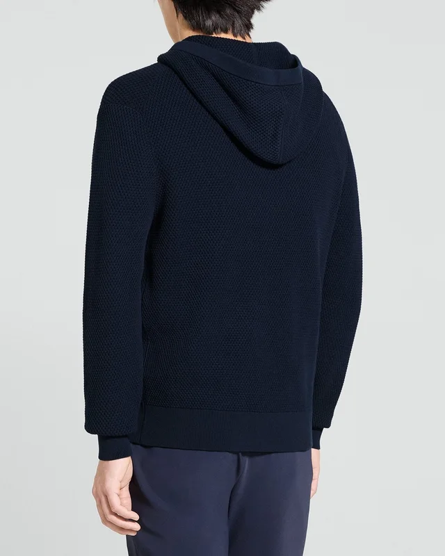 Theory Myhlo Full-Zip Hoodie in Cotton, photo 4 of 6 from Theory