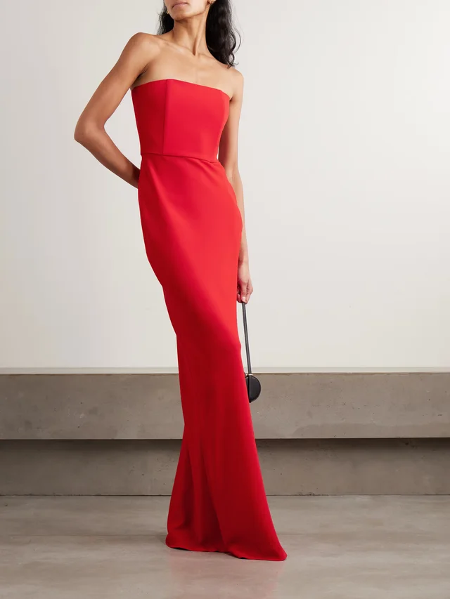 BERNADETTE Luna strapless crepe gown in Red, photo 2 of 2 from NET-A-PORTER (Canada)
