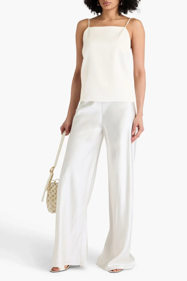 Joseph Baste Crinkled Satin Tie-Back Top, photo 2 of 8 from THE OUTNET