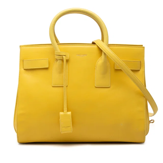 Yellow Saint Laurent Small Leather Sac De Jour Satchel in Yellow Leather from Designer Revival, photo 1 of 1