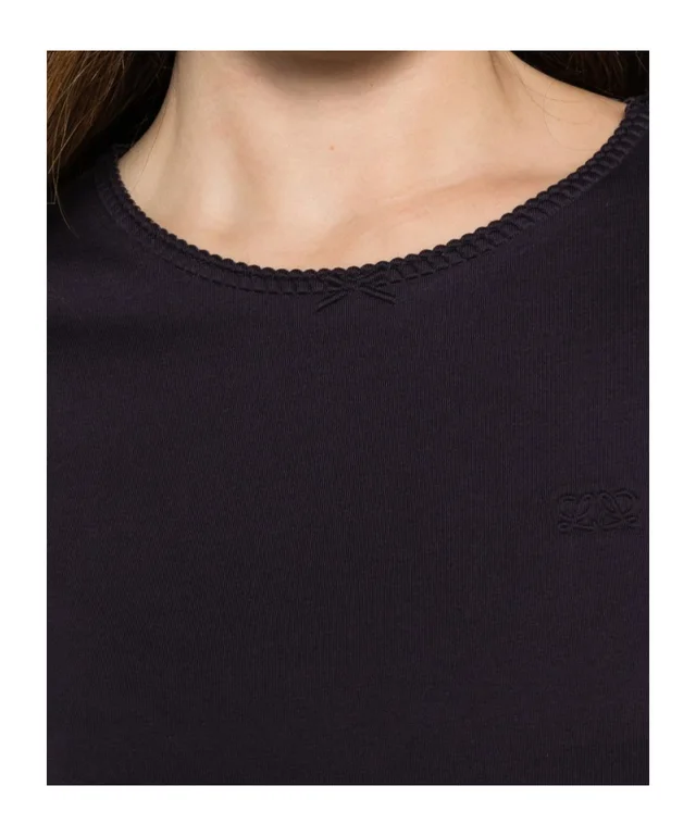 Loewe Anagram-embroidered bow-detail T-shirt, photo 5 of 5 from SENSER