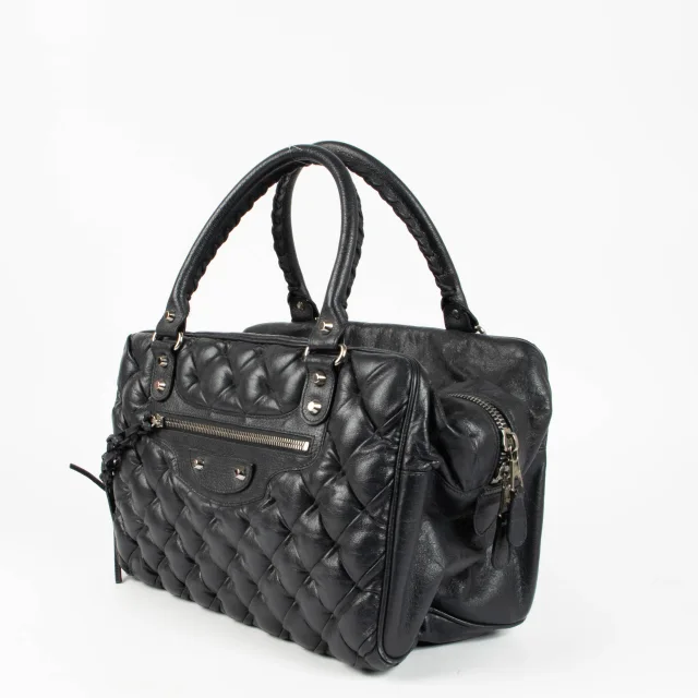Balenciaga Blue Leather Quilted Plombe Shoulder Bag in Blue Leather from Labellov, photo 2 of 7