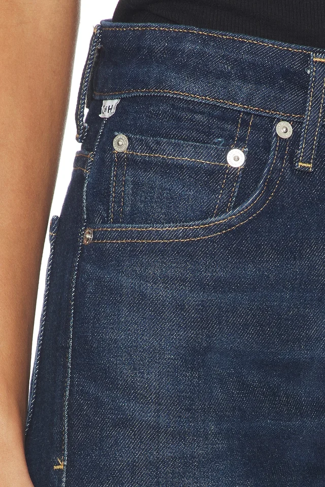 Citizens of Humanity Zurie Straight Leg Jeans in Dark Indigo, photo 6 of 6 from REVOLVE (Canada)