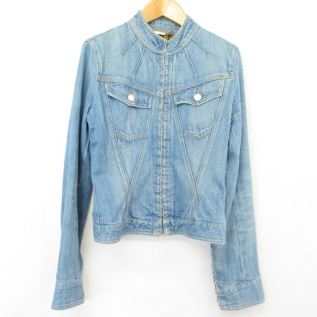 Dolce & Gabbana Leopard Denim Jacket 38 Blue in Blue Denim from The Reluxe