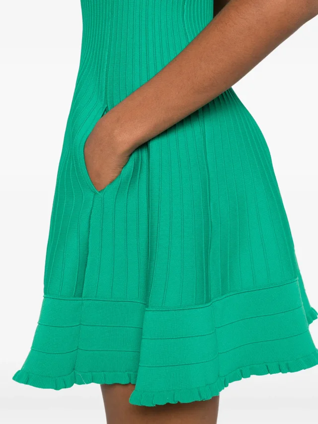 Maje knit skater dress in Green, photo 5 of 5 from FARFETCH