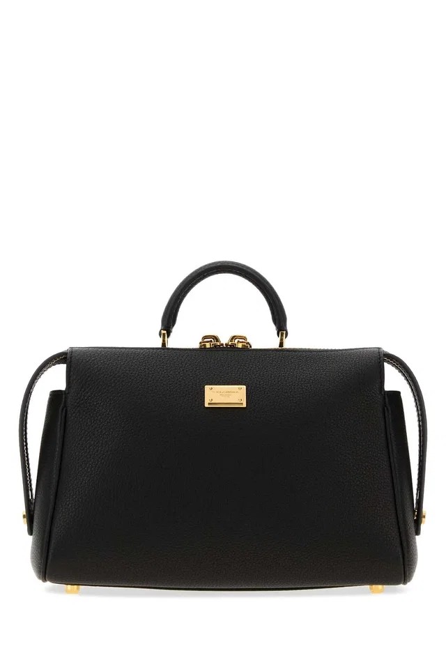 Dolce & Gabbana Vintage Top Handle Bag — Black in Black Calfskin from HEWI
