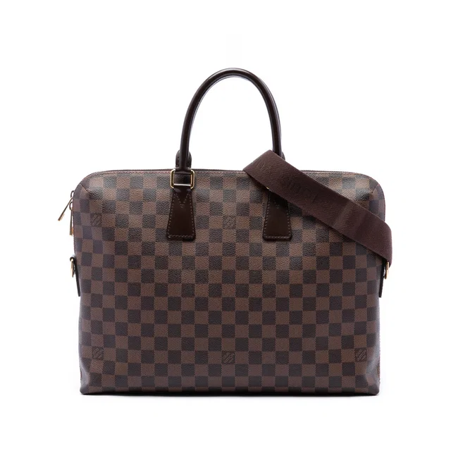 Brown Louis Vuitton Damier Ebene Porte Documents Jour Business Bag in Brown Canvas from Designer Revival