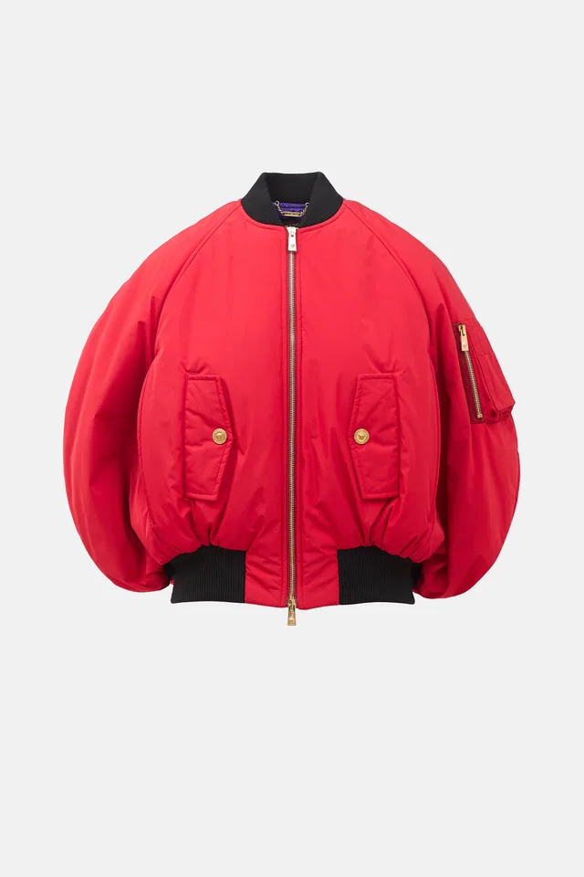 Versace Cocoon Bomber Cape in Nylon from VSP Consignment