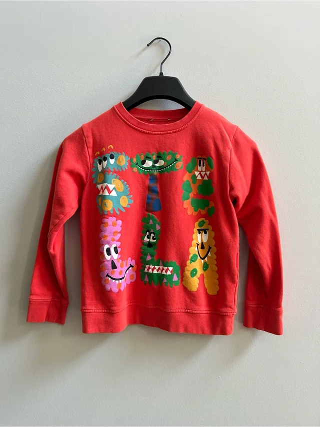 Stella McCartney Boys Orange Monster Logo Sweatshirt, Size 8-10yrs in green|orange from Poshmark