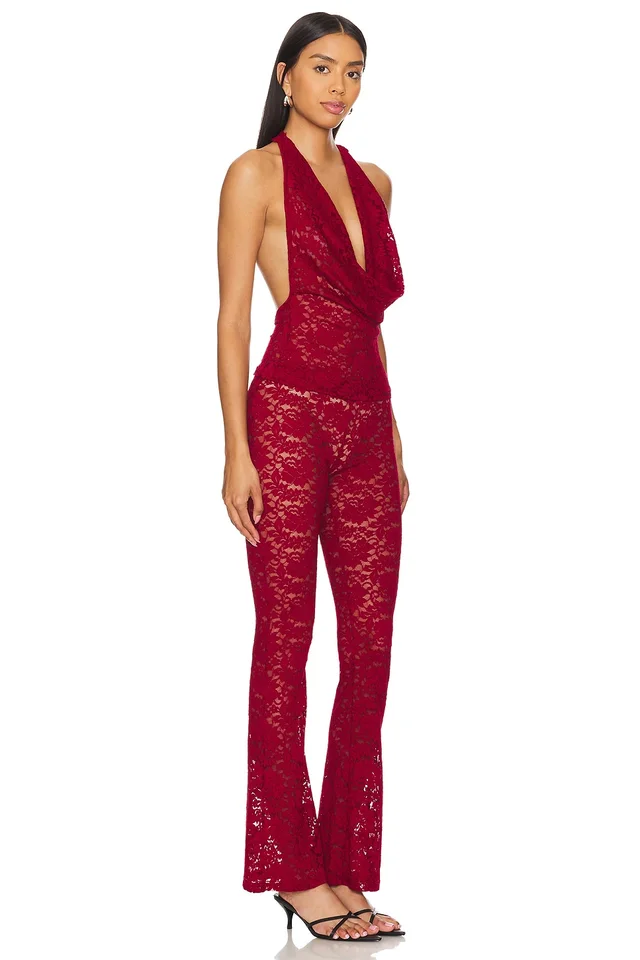 superdown Tania Pant Set in Burgundy, photo 2 of 3 from REVOLVE (Canada)